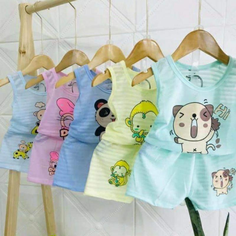 Bộ cotton giấy màu ba lỗ trẻ em