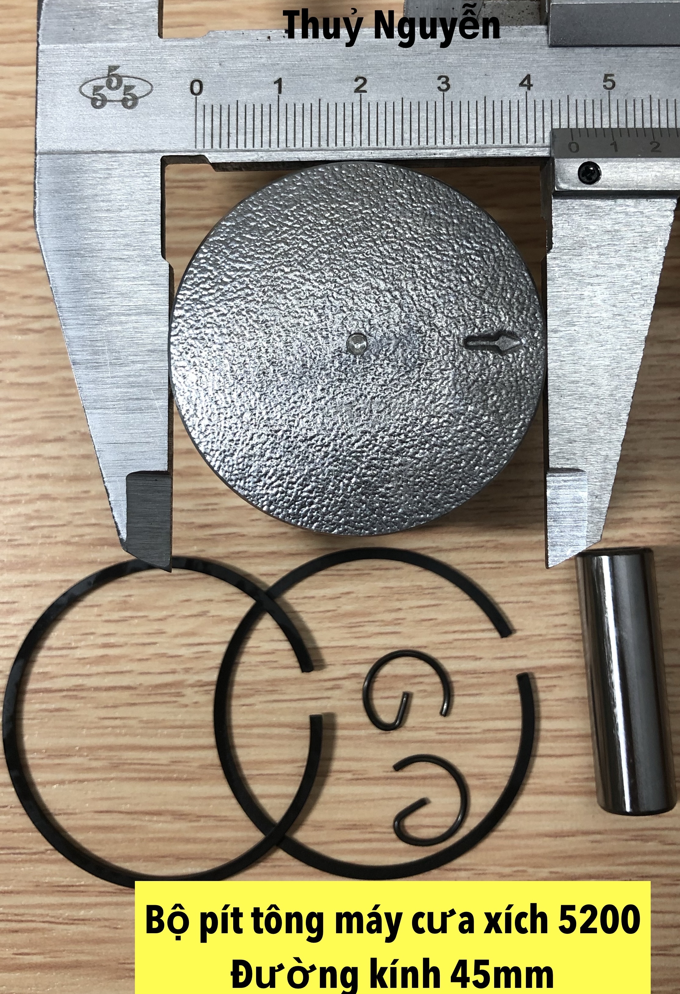 Bộ pít tông 45mm máy cưa 5200, 5900, 52cc