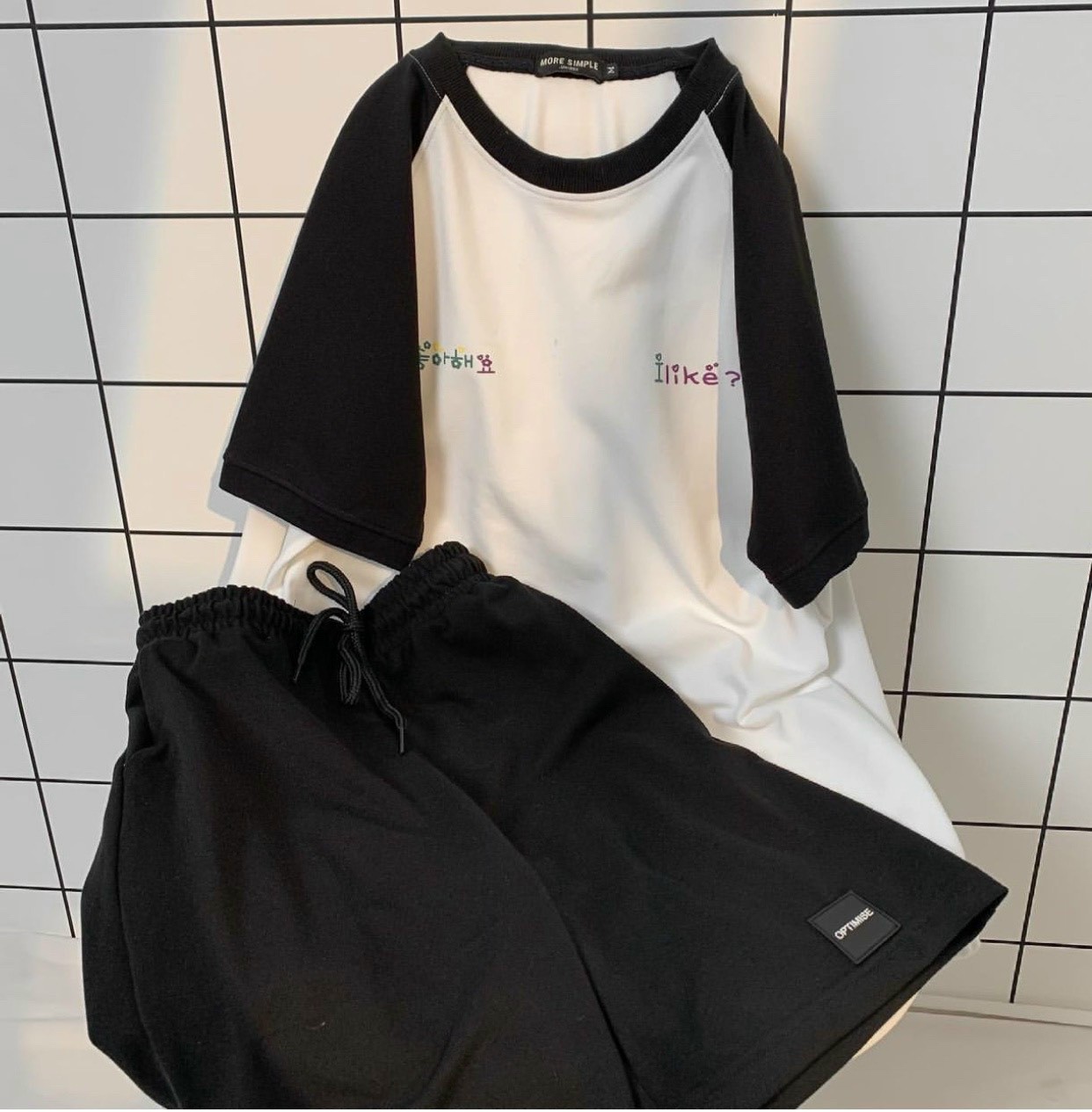Bộ Đồ Thun Unisex Hàn Quốc I Like Cặp Nam NữHOT RẺ ĐẸPSet Đồ Bộ Mặc Nhà In Hình Cute Áo Thun Rộng -Quần Short Đùi Suit - THIÊN HÀ SHOP ĐỒ BỘ THUN NAM NỮ