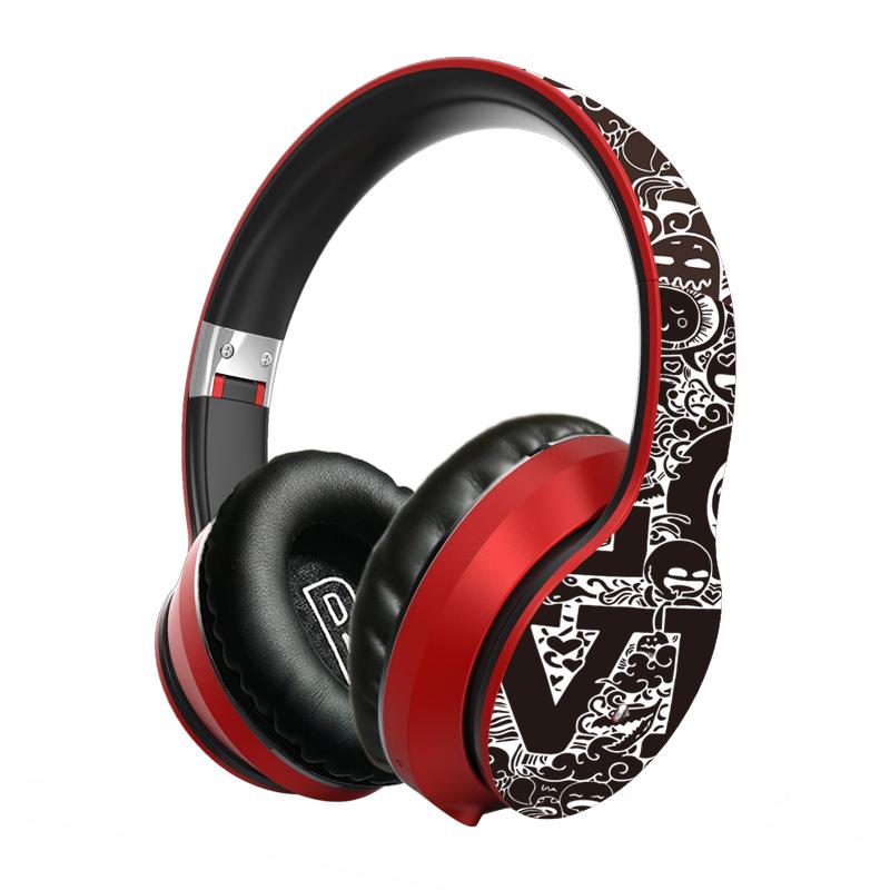 Không Dây Bluetooth 5.0 Tai Nghe Trên Tai Headest Graffiti Thiết Kế Có Thể Gấp Gọn Tai Nghe Có Mic Stereo Hi-Fi Cho Điện Thoại Máy Tính Laptop