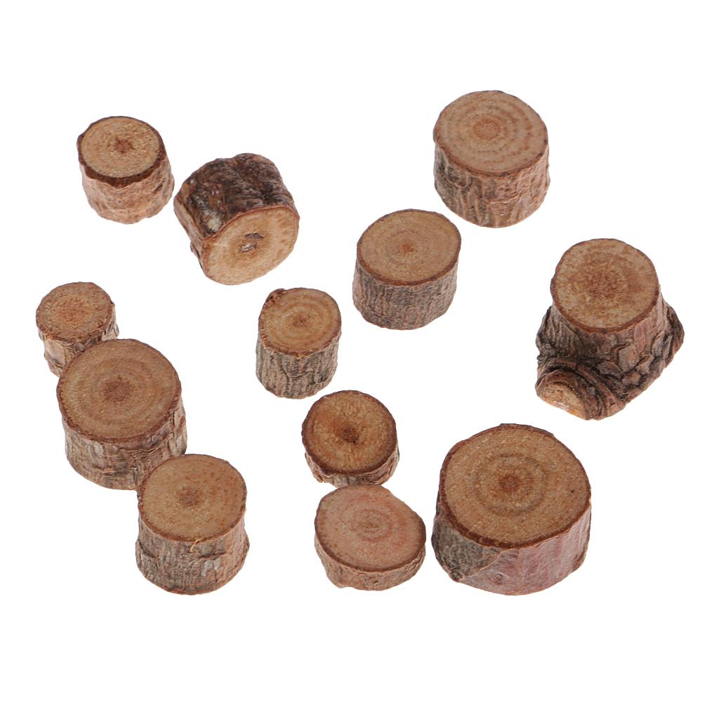Set 50 Miếng Gỗ Tròn Tự Nhiên Dùng Trang Trí Thủ Công Đa Năng