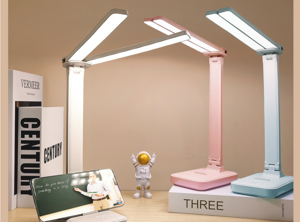 Đèn Bàn Học Led Đọc Sách Làm Việc Học Tập Bảo Vệ Mắt Chống Cận - 2 Trục Đèn Chiếu Sáng - Gấp Gọn Tiện Lợi