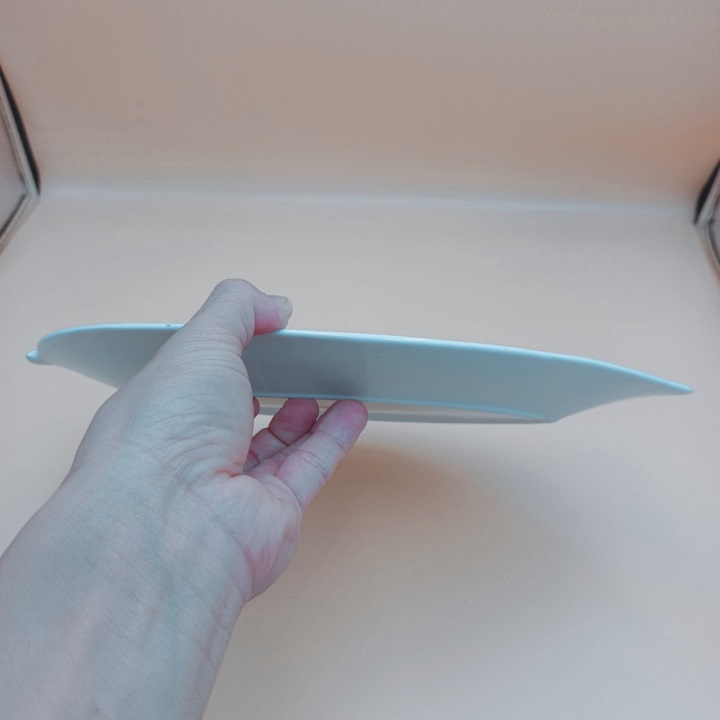 Dĩa Sứ Trang Trí Hình Lá Màu Trắng đường kính 30cm sứ long phương cao cấp