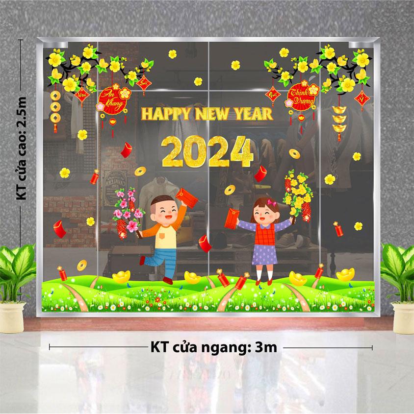 DECAL TRANG TRÍ TẾT 2024 CHO KHU DÂN CƯ VINHOME TÂN CẢNG