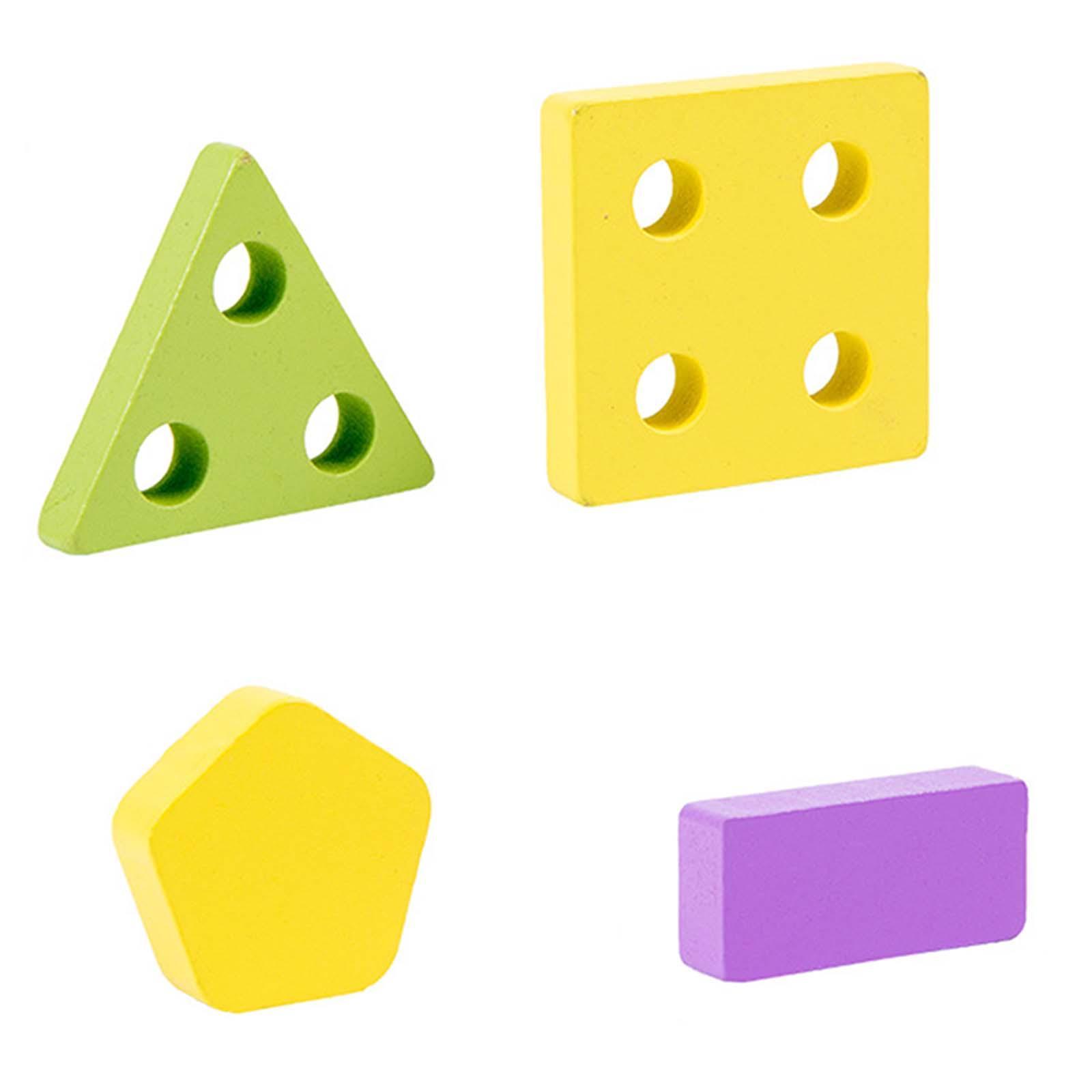 Wooden Building Blocks Early Educational Toys Intelligence Toy for Children Girls Birthday Gifts