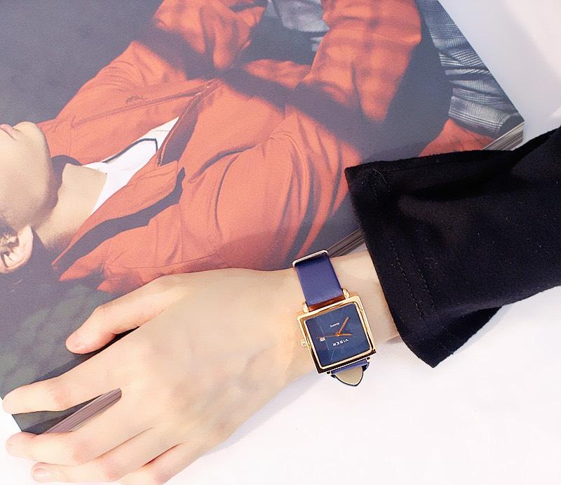 Đồng hồ nữ đẹp đeo tay dây nhung cao cấp DH86