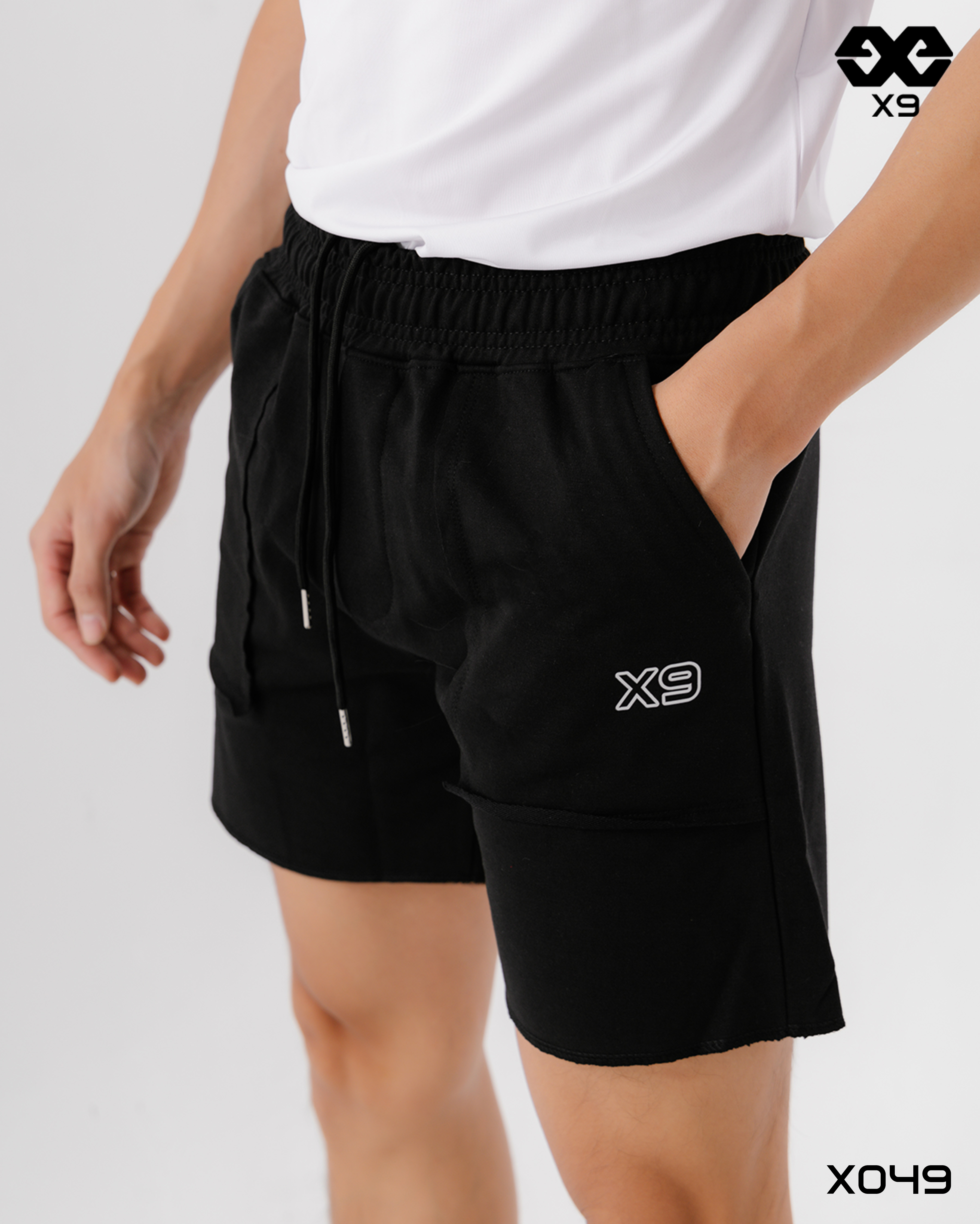 Quần Short Thun Nam Túi Nổi Ngắn Ngang Đùi Tập Gym Chạy Bộ Thể Thao - X9 Sportswear - X049