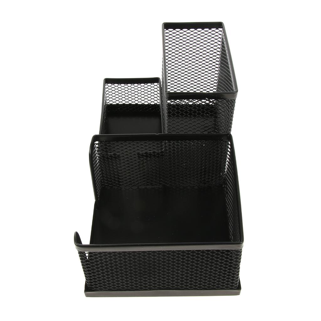 Smooth & Finely Polish Office Mesh Desk Accessories Organizer, 3-compartment