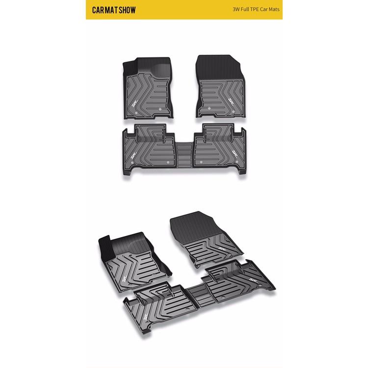 Thảm lót sàn xe ô tô Lexus GX 2012- đến nay Nhãn hiệu Macsim 3W chất liệu nhựa TPE đúc khuôn cao cấp - màu đen