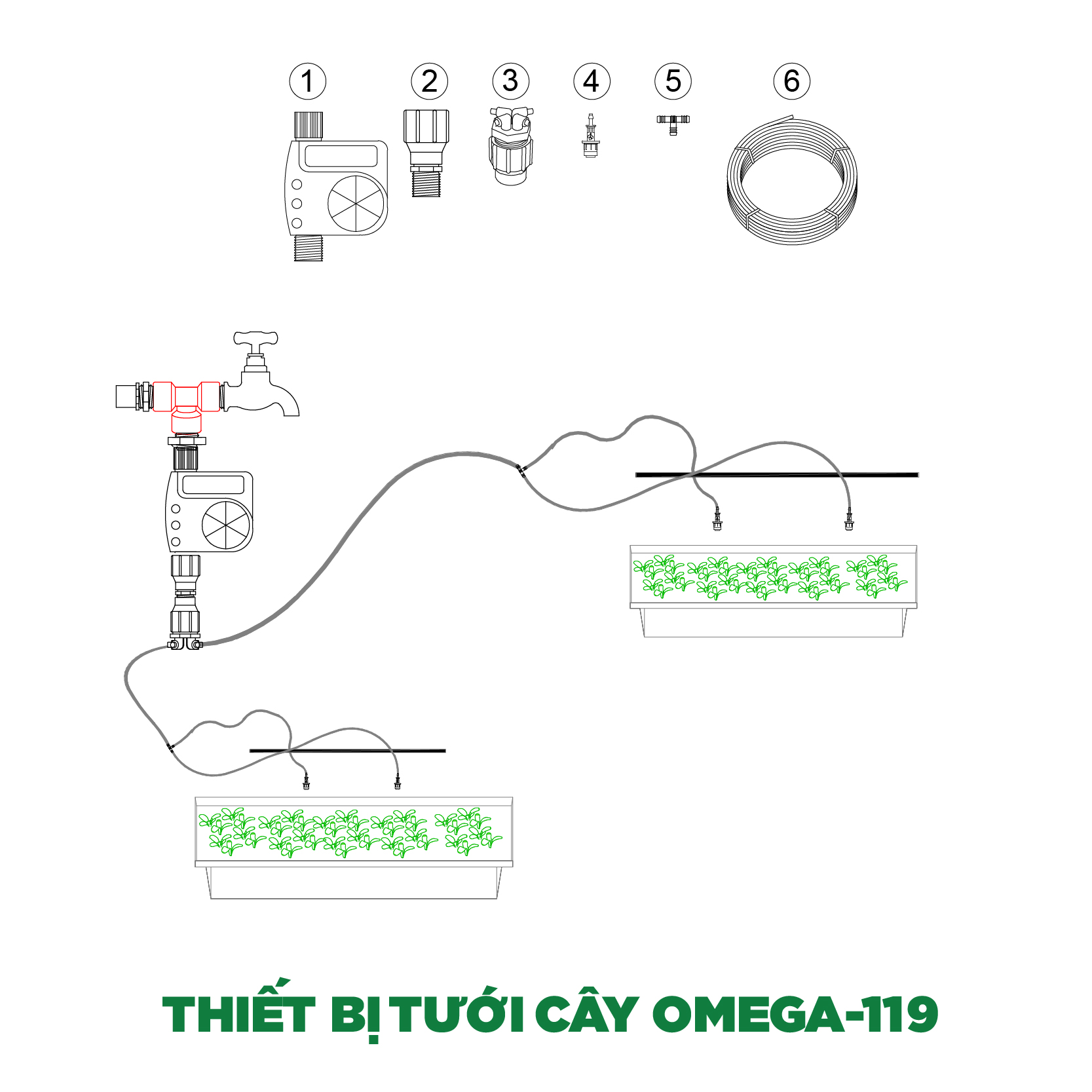 Thiết bị tưới cây OMEGA-119