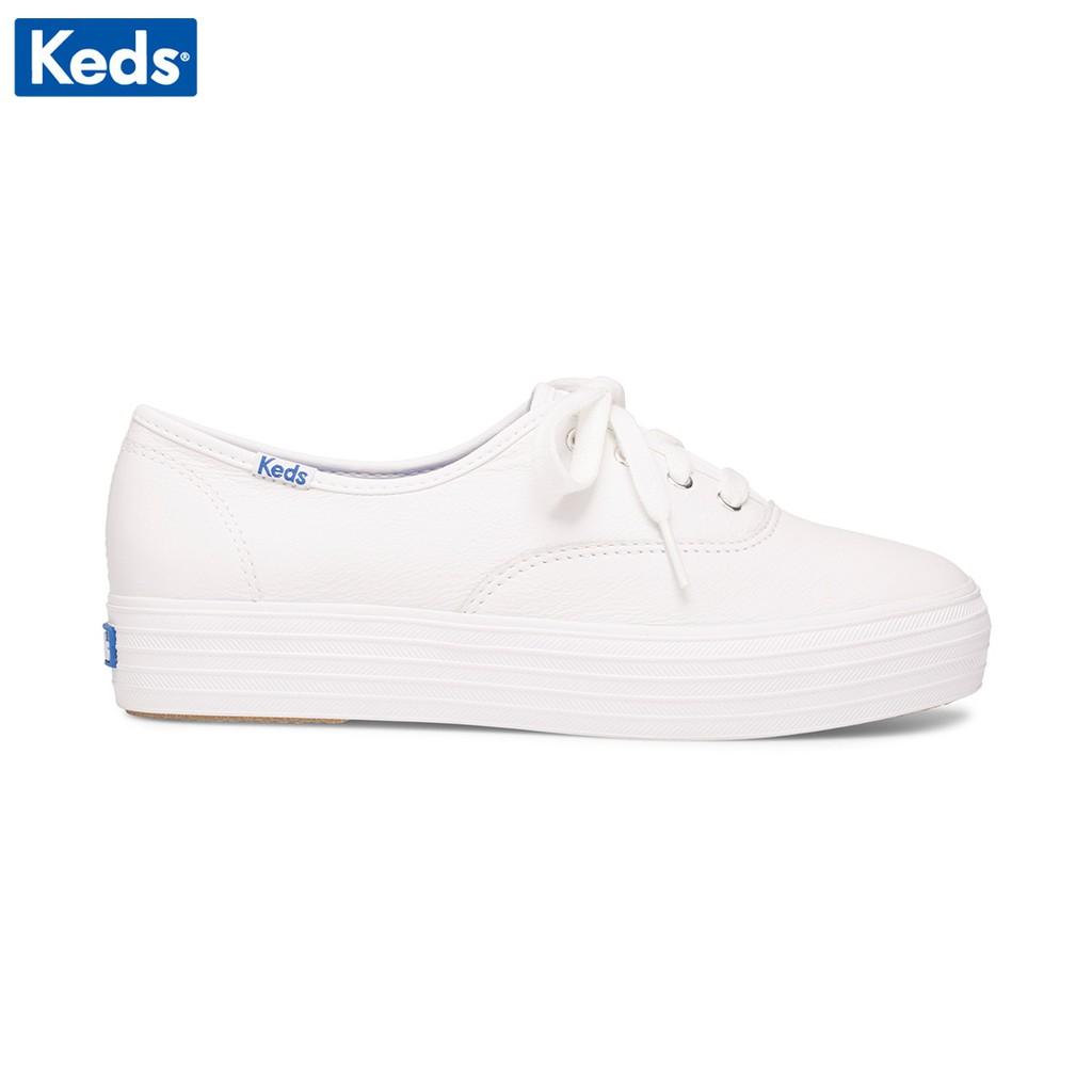 Giày Keds Nữ - Triple Leather White - KD055748