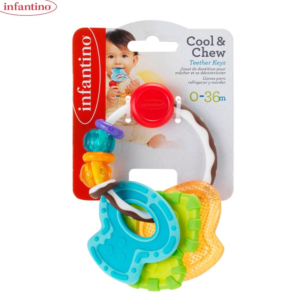 Gặm Nướu Hình Chùm Chìa Khoá INFANTINO Cool &amp; Chew Teether Keys Dành Cho Bé Trong Thời Kỳ Mọc Răng Bằng Nhựa ABC Cao Cấp