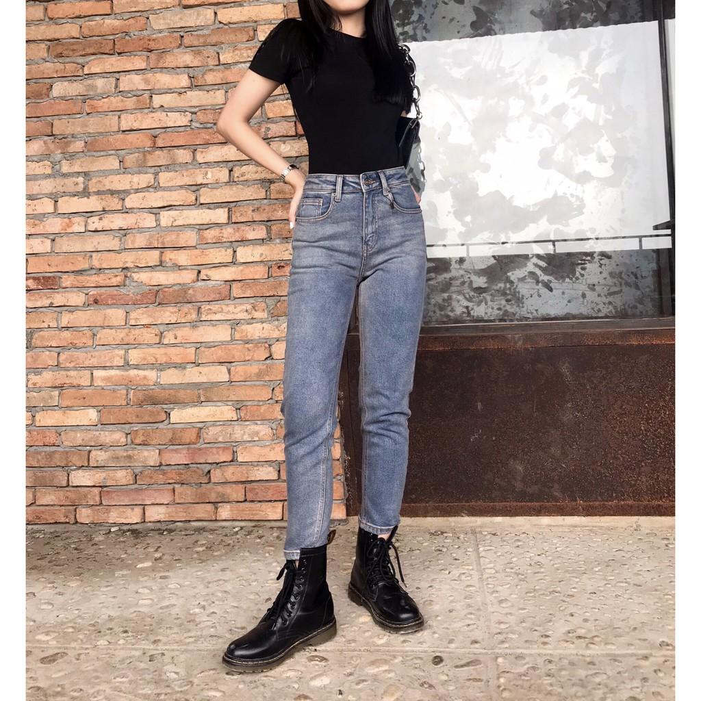 Quần Baggy Jennie mới màu xanh ximang 20decemberjeans mã 239
