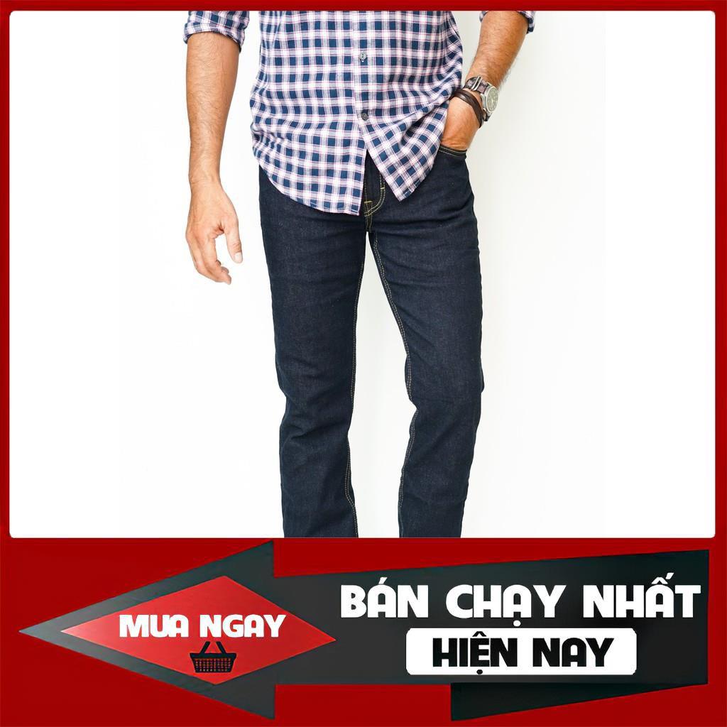 Quần Jeans ống đứng, dáng suông, co giãn nhẹ. Hàng xịn Made in Cambodia