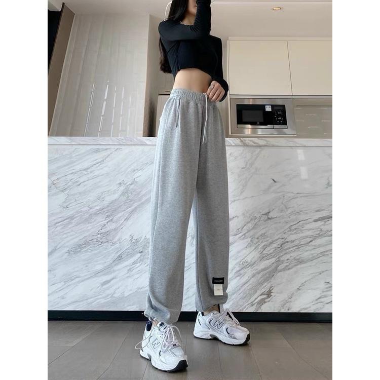 Quần thun nữ jogger chốt gấu quần baggy ulzzang dáng xuông phong cách Hàn Quốc