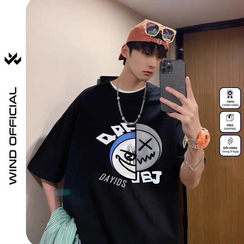 Áo phông unisex form rộng WIND tay lỡ oversize DAYIDS thời trang nam nữ ulzzang