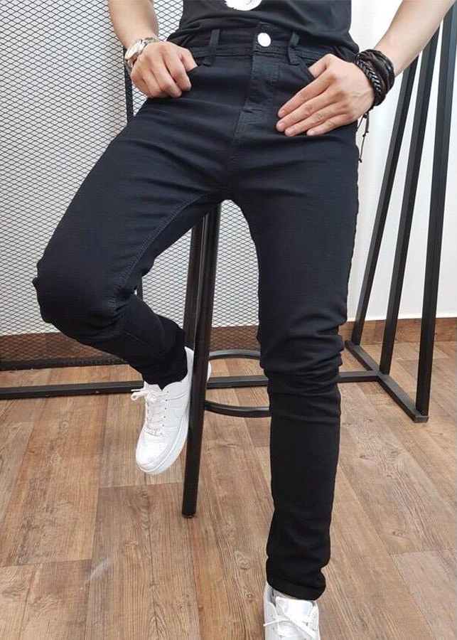 Quần Jean Nam Đen Dáng Ôm Chất Co Giãn JEAN01
