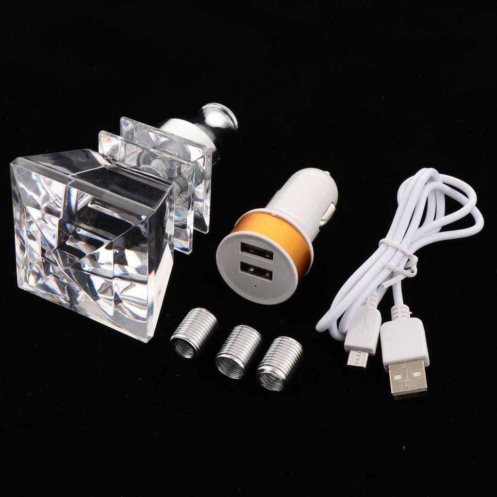 Crystal Shift Knob Manual Automatic Gear Stick Shifter Knob With Light