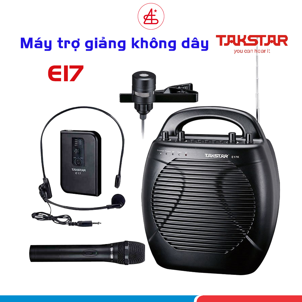 Máy trợ giảng không dây cao cấp takstar E17, công suất 35w, loa, mic cài áo cho giáo viên, hướng dẫn viên. Hàng chính hãng