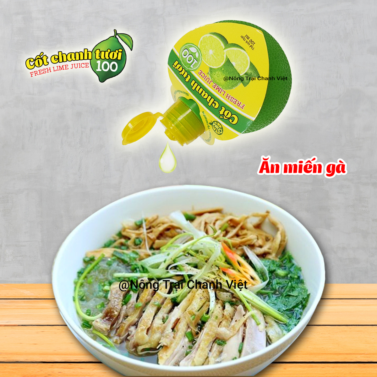 Cốt Chanh Tươi Chavi Chai 100ml