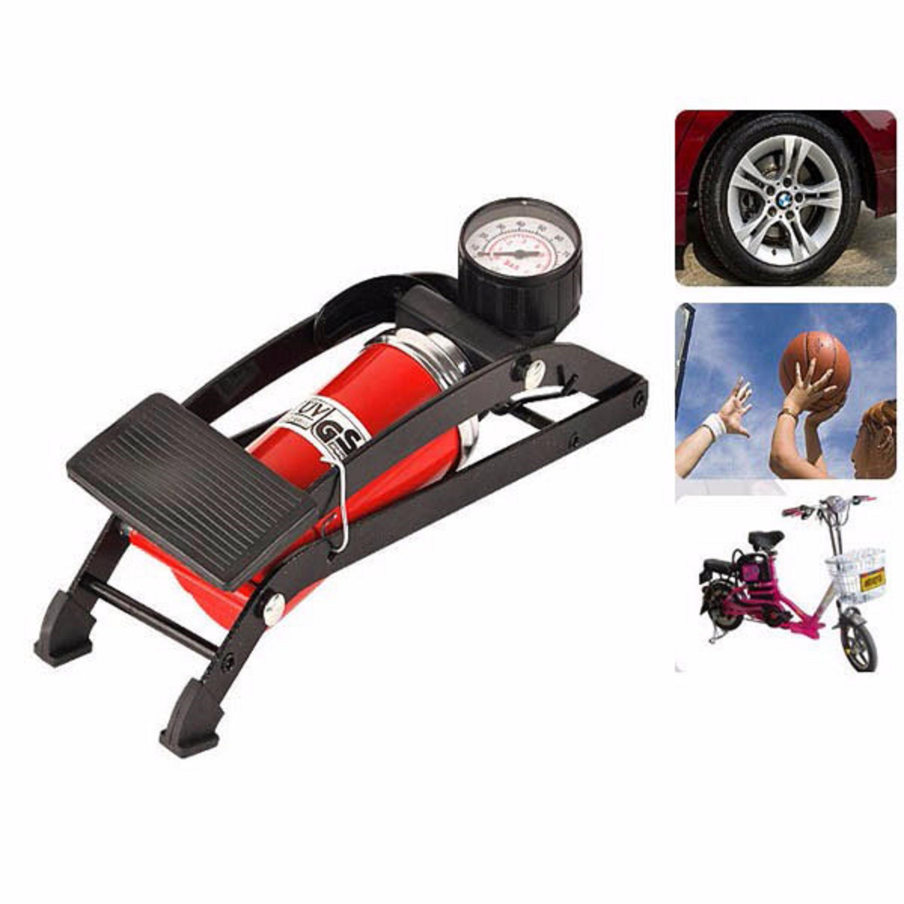 Dụng Cụ Bơm Hơi Bánh Xe Đạp Chân Đa Năng Mini Tiện Dụng Dùng Cho Xe Đạp, Xe Máy - Màu Giao Ngẫu Nhiên - Vận Chuyển Miễn Phí Toàn Quốc