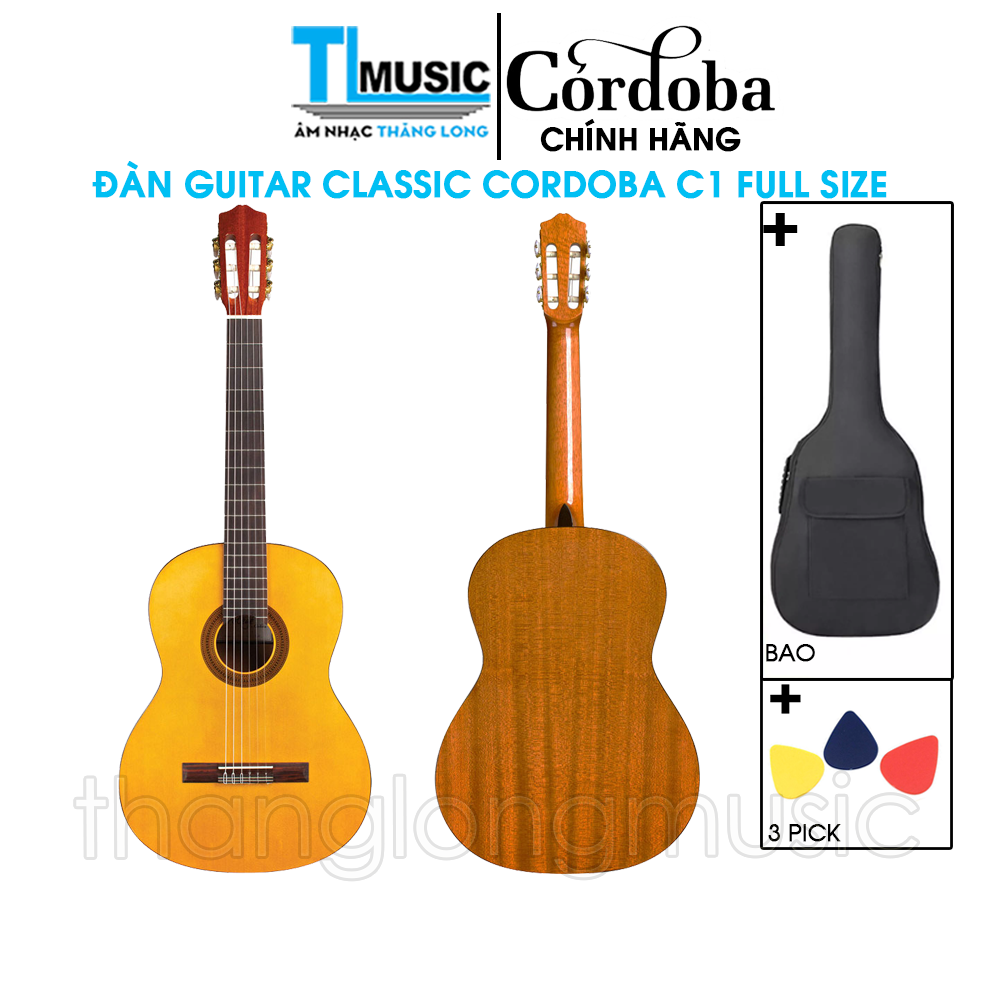 Đàn Guitar Classic Cordoba C1 Full Size (Tặng Kèm Bao 3 Lớp và 3 Pick Gảy)- Hàng Chính Hãng