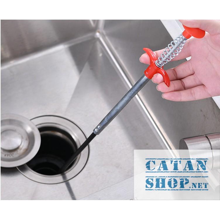 Dây thông cống, dây lấy rác ngăn nghẹt cống, dụng cụ thông cống móc rác lò xò đa năng GD385-DTCong