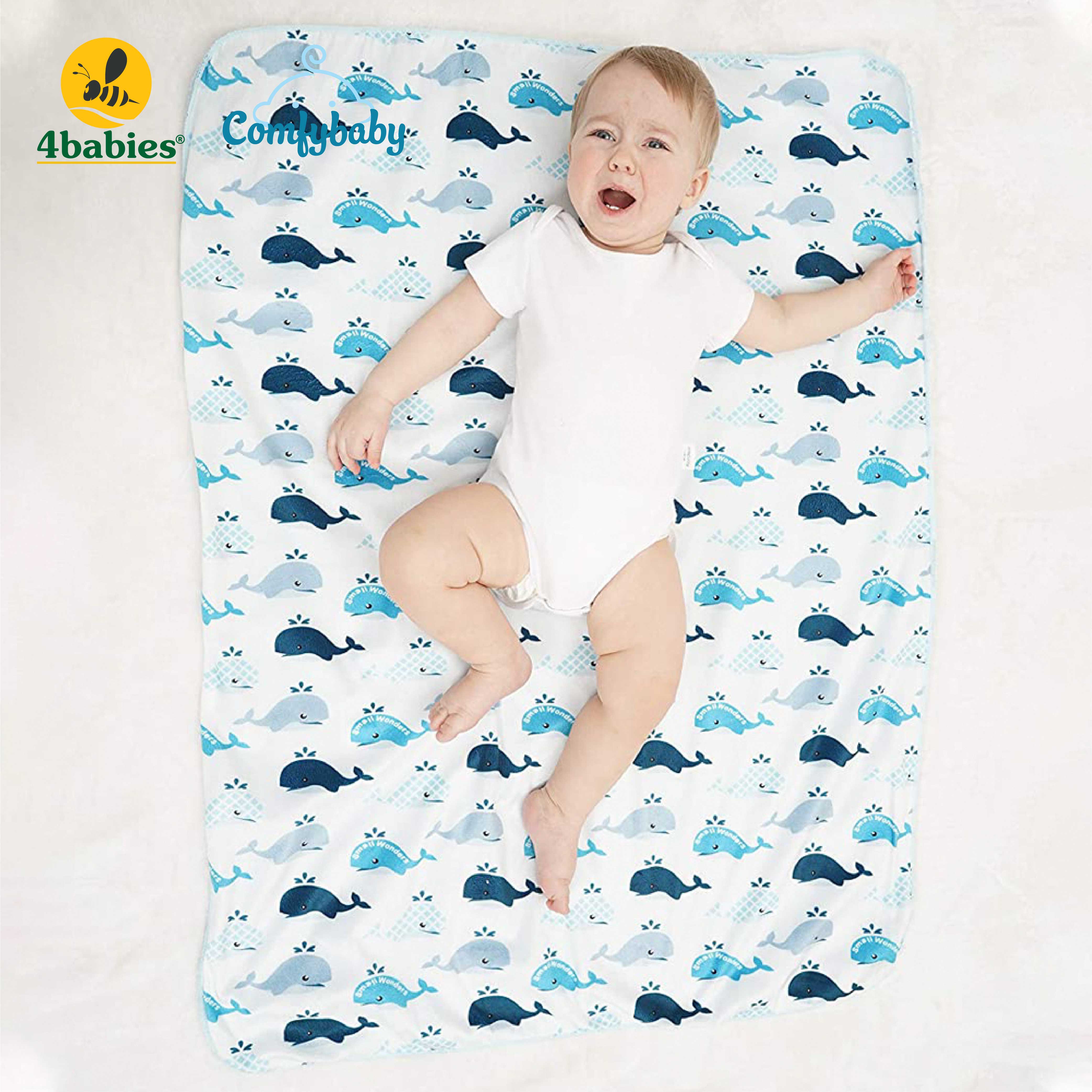 Chăn lông tuyết mịn 2 lớp 4Babies - Comfybaby 0821-4BB-CHAN01 Size 76*102cm