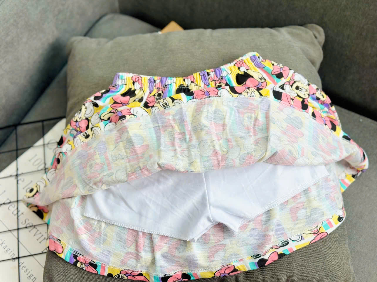 Đồ bộ bé gái, Bộ quần giả váy cho bé gái labubu gấu dâu capybara kuromi từ 10-38kg chất cotton hàng xuất mềm mịn mát