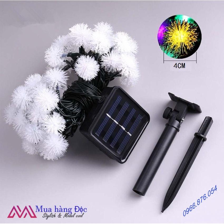 Đèn Trang Trí Ngoài Trời Dây Đèn Trang trí Giáng Sinh Chống Nước Bông Tuyết Năng Lượng Mặt Trời