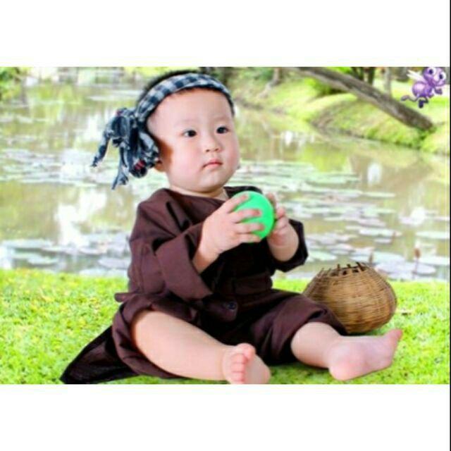 Bộ bà ba nâu cho bé