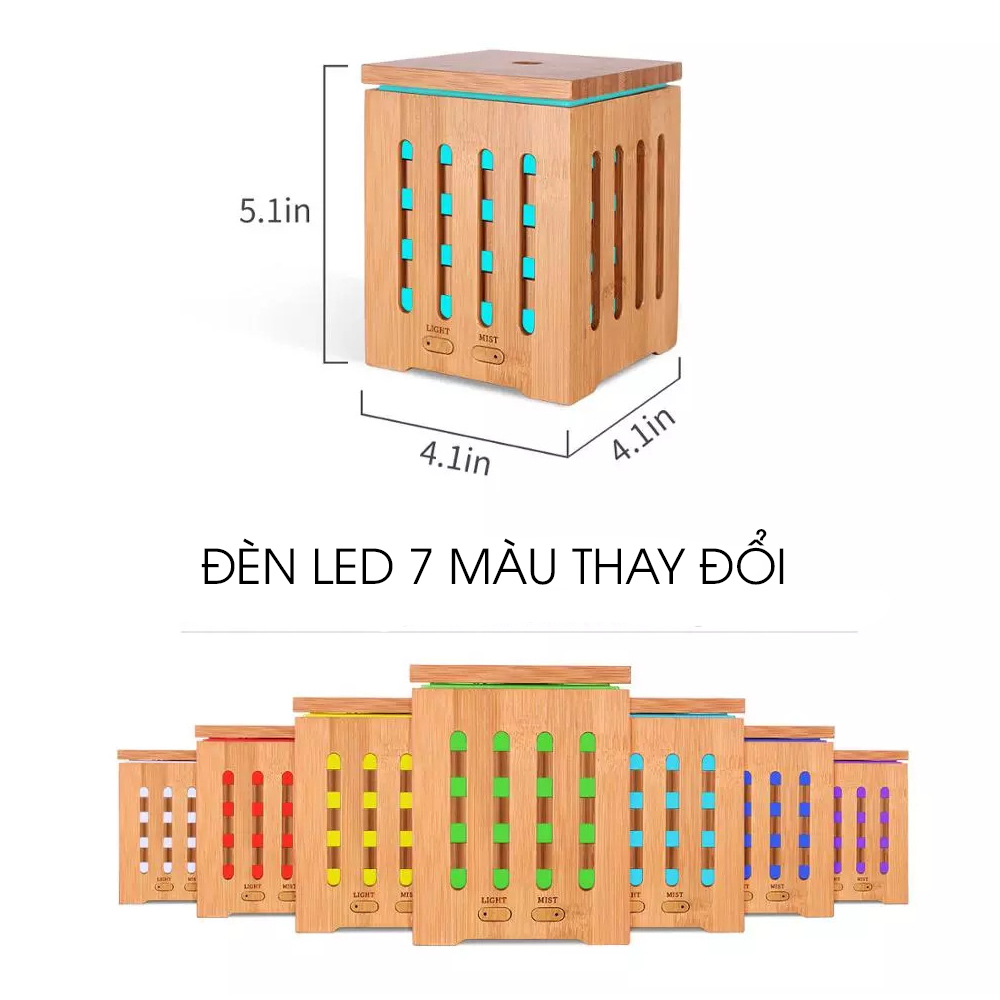 Máy Khuếch Tán Tinh Dầu Hạnh Phúc HP-08 Giúp Tỏa Hương Tinh Dầu, Tạo Độ Ẩm, Xông Phòng, Tặng Tinh Dầu Sả Chanh + Bạc Hà + Bưởi Hồng Hạnh Phúc (10ml)