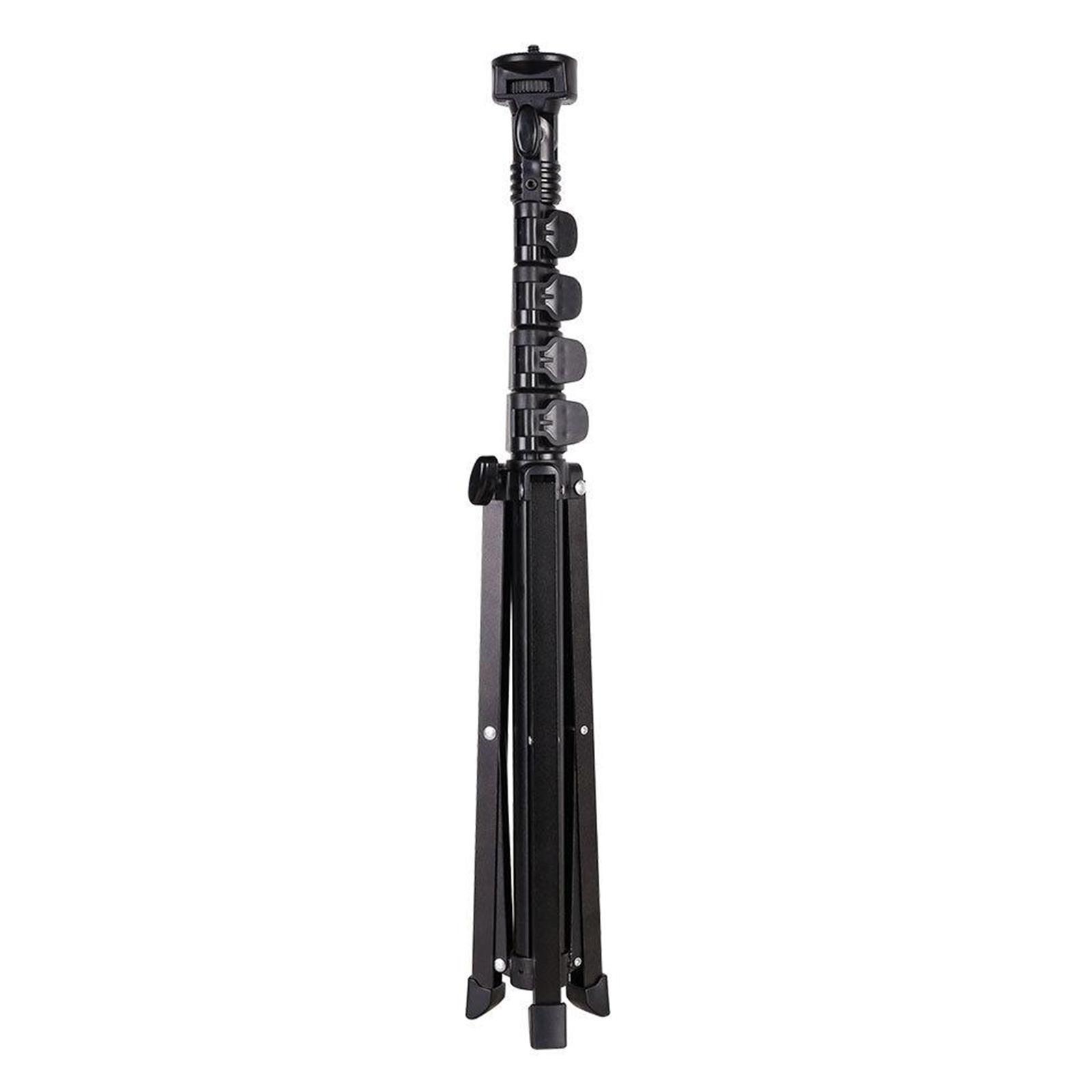 Black Phone Tripod 63 inches Extendable Selfie Stick Tripod Stand Holder