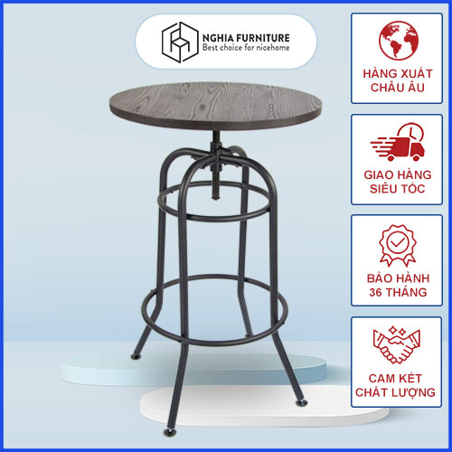 Bàn bar tăng giảm chiều cao, hàng xuất khẩu phù hợp bàn ban công, quán rượu phong cách Châu Âu