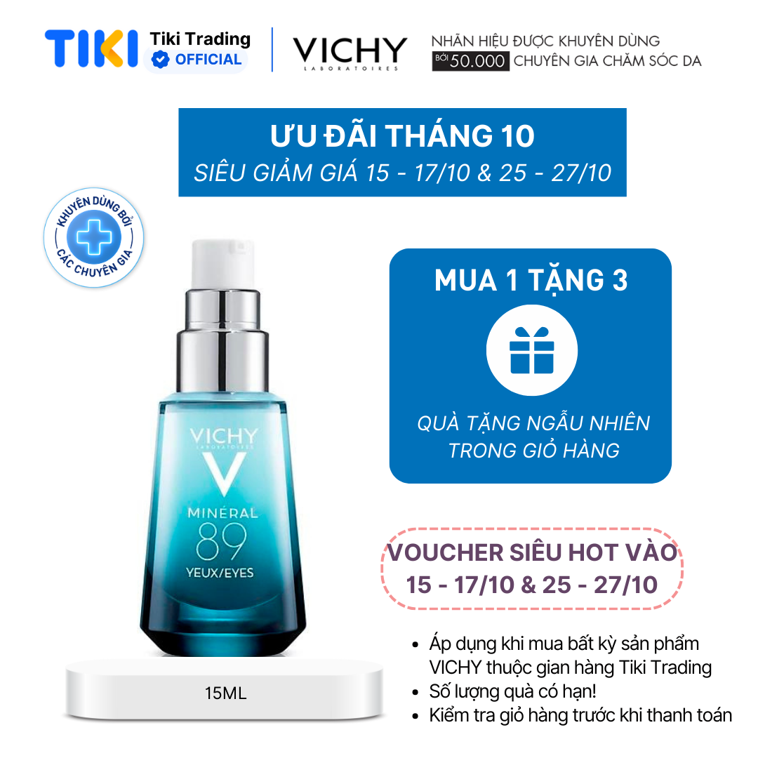 Dưỡng Chất Khoáng Núi Lửa Cô Đặc Dành Cho Vùng Da Quanh Mắt Vichy Miner 89 Eyes Repairing Eyes Fortifier 15ml