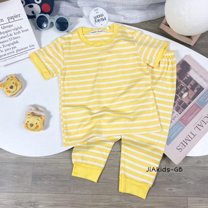 Đồ Bộ Bé Trai Bé Gái Cộc tay Quần dài Minky Mom, Quần áo trẻ em vải Thun Lạnh mềm mịn thoáng mát an toàn cho bé TN_02