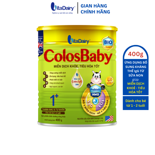 Colosbaby Bio Gold 1 + 400g hỗ trợ tiêu hóa tốt, miễn dịch khỏe cho bé - VitaDairy