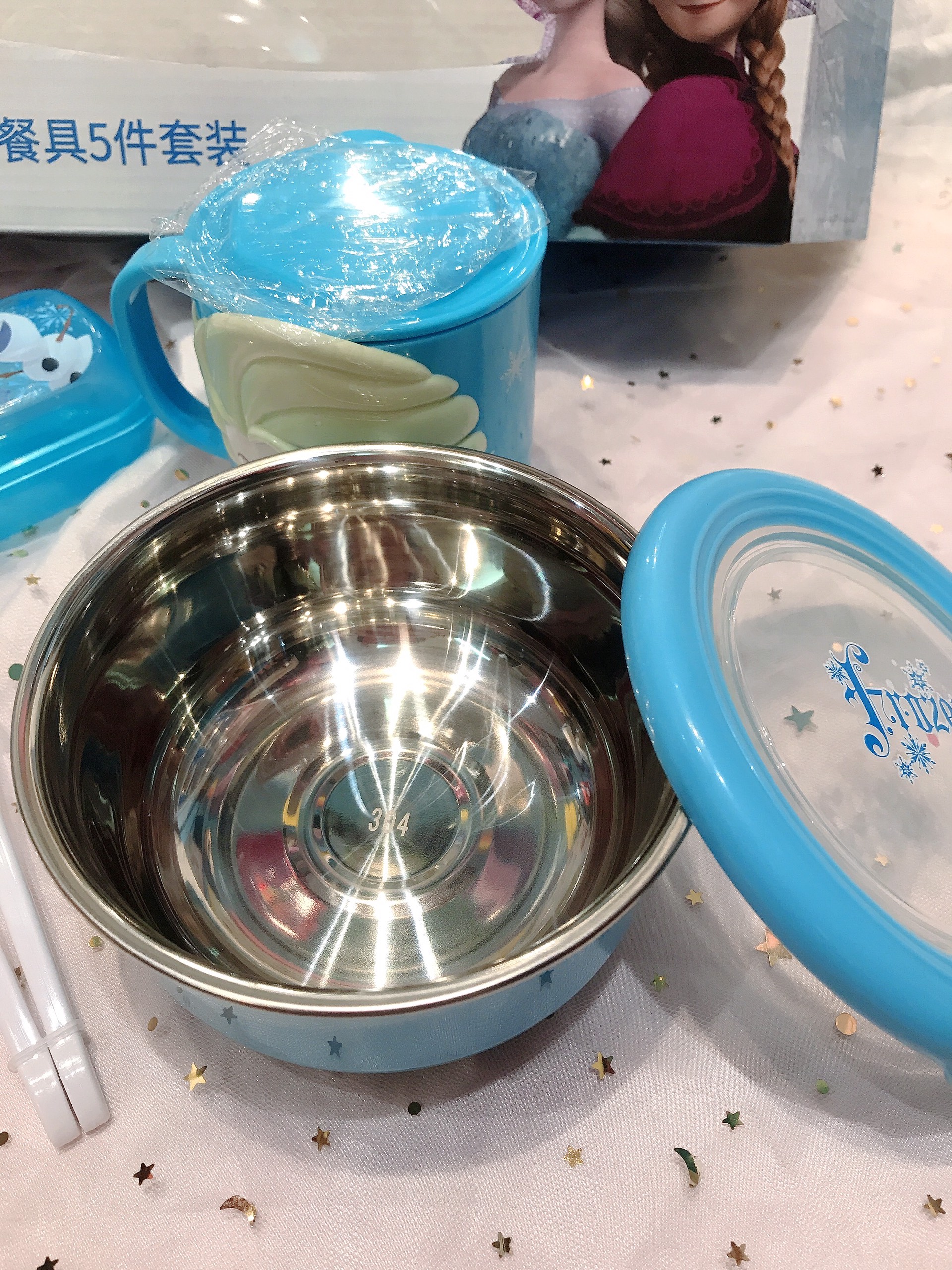 Set ăn uống 5 món hình công chúa Elsa 3D siêu xinh