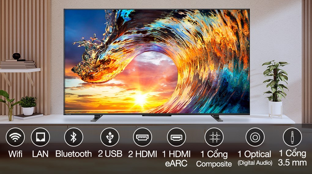 Smart TV TOSHIBA Google QLED Quantum Dot 4k UHD 50'' 50M550LP - Tìm kiếm bằng giọng nói rảnh tay - Bảo hành chính hãng 2 năm