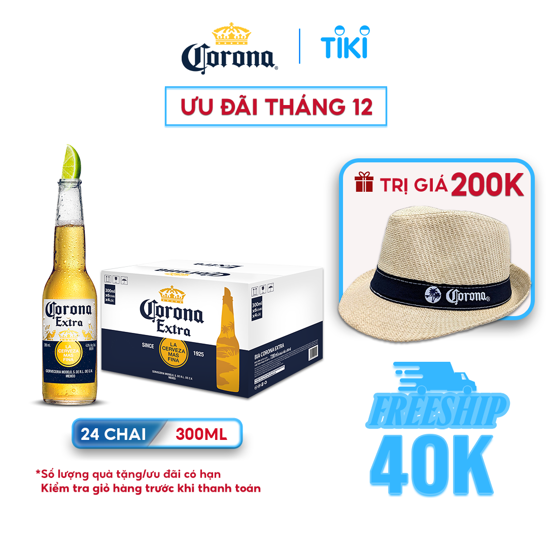 Bia Corona Extra Nhập Khẩu Thùng 24 Chai