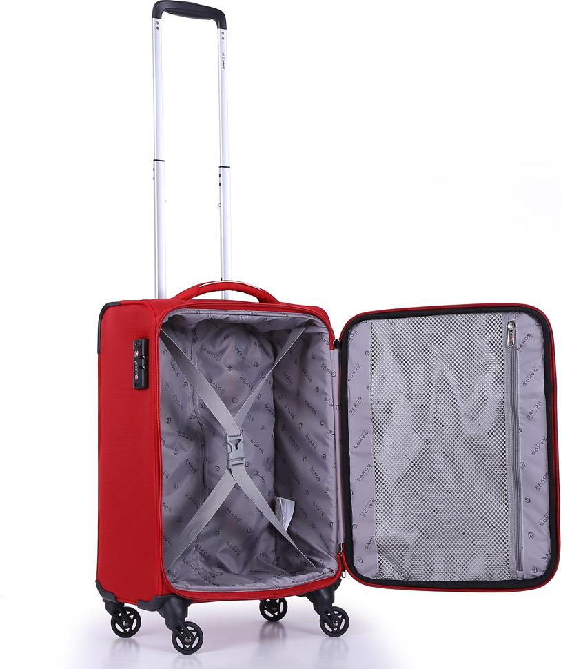 Vali Kéo Vải Du Lịch SAKOS STARLINE 6 - Size M (24inch)/ Ký Gửi (Trung) - Khóa TSA - Chống Thấm, Trượt Nước - Đỏ