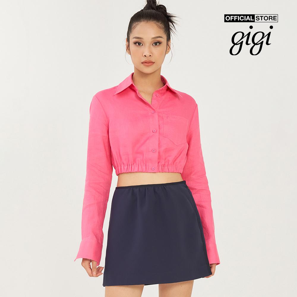 GIGI - Áo sơ mi nữ tay dài phom croptop trẻ trung G1106T221228-42-Size:38