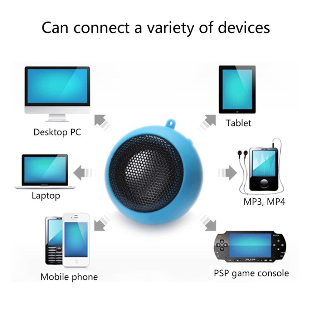 Loa lớn di động di động mini với máy nghe nhạc mp3 âm thanh âm thanh âm thanh 3,5 mm Color: Blue