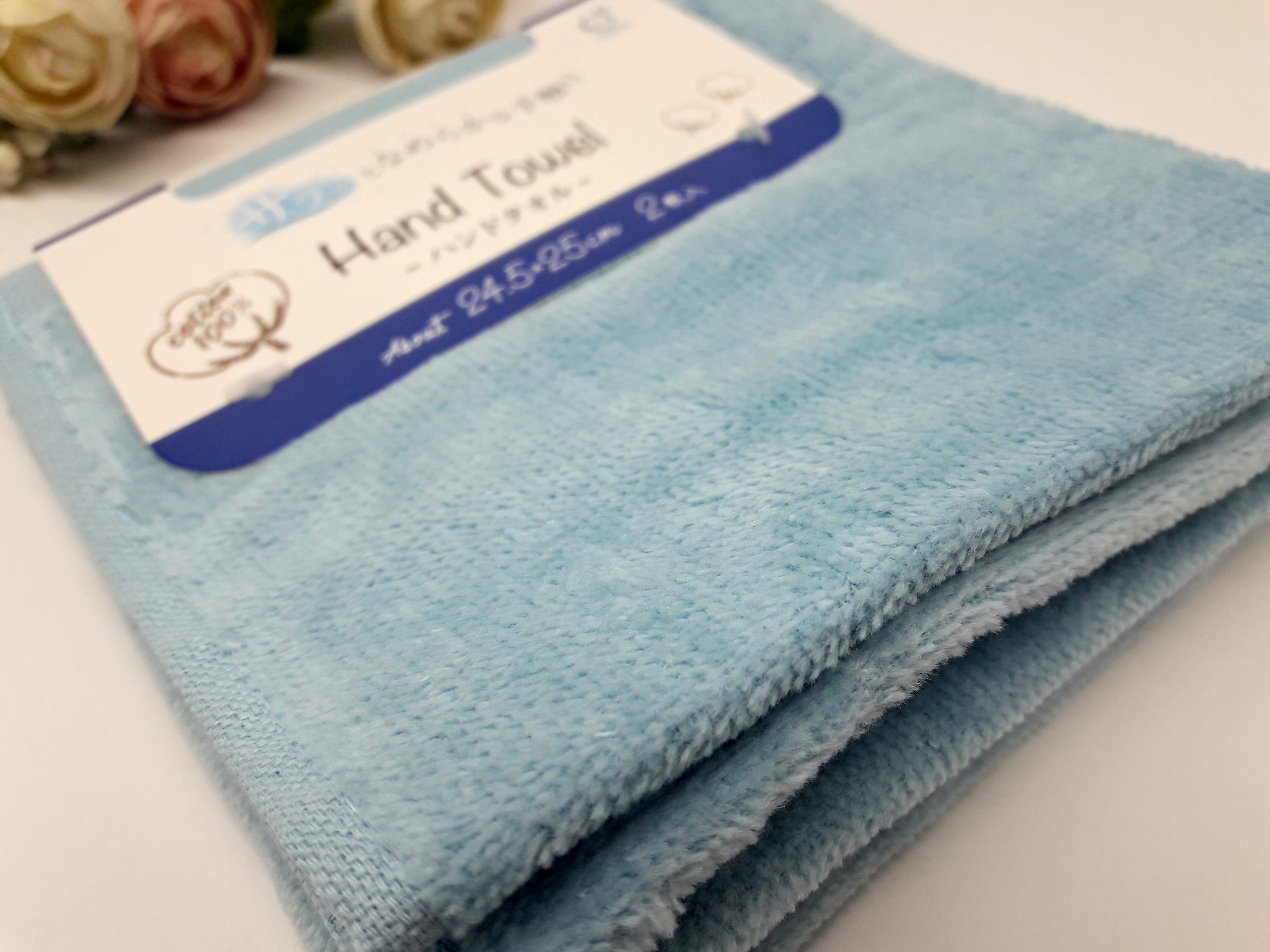 Bộ 2 khăn mặt mềm mịn cho bé 100% cotton nội địa Nhật Bản