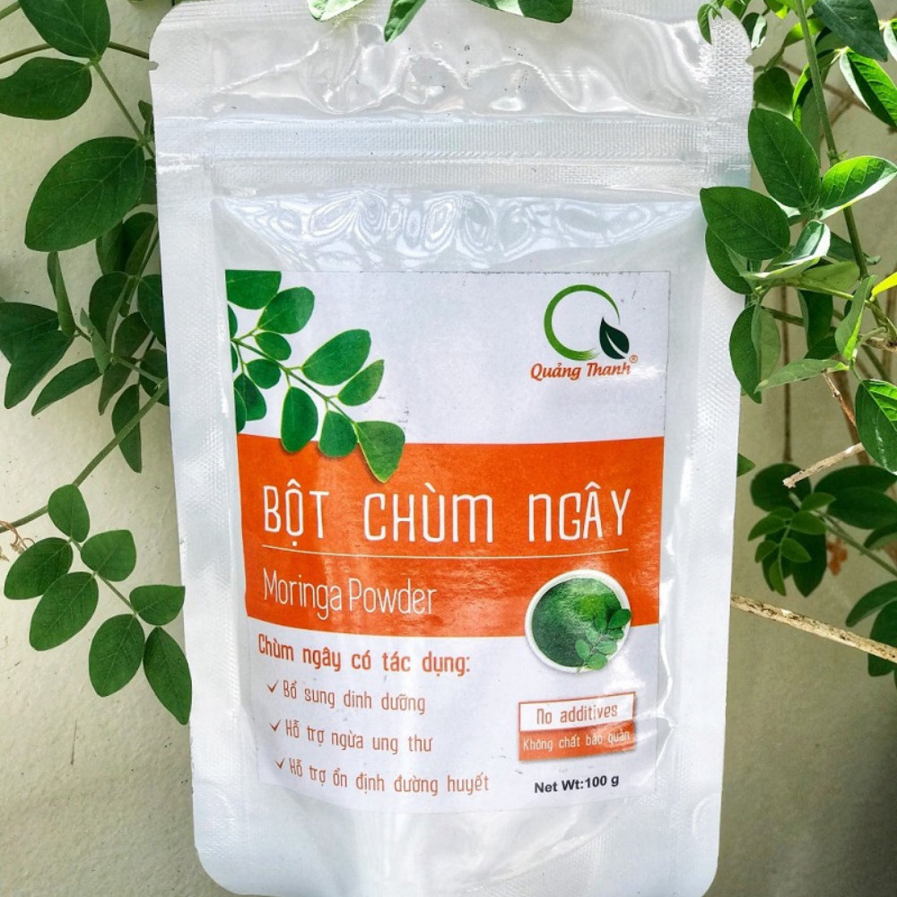 Bột Chùm Ngây Quảng Thanh gói 100g bổ sung dinh dưỡng - phòng ngừa ung thư - ổn định đường huyết