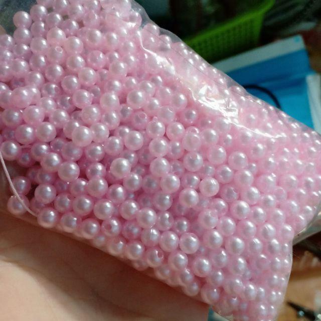 Gói 100gr hạt nhựa giả ngọc trai 6mm