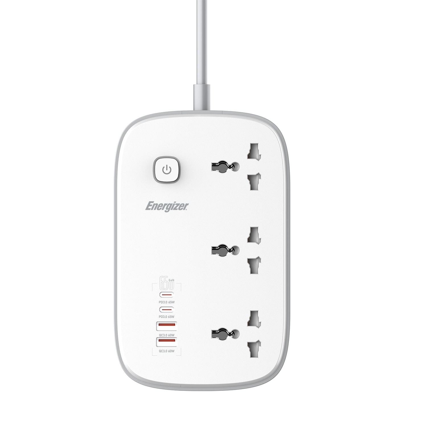 Ổ cắm điện đa năng Energizer tích hợp cổng sạc nhanh Type-C chịu tải lên đến 3500W - Hàng chính hãng