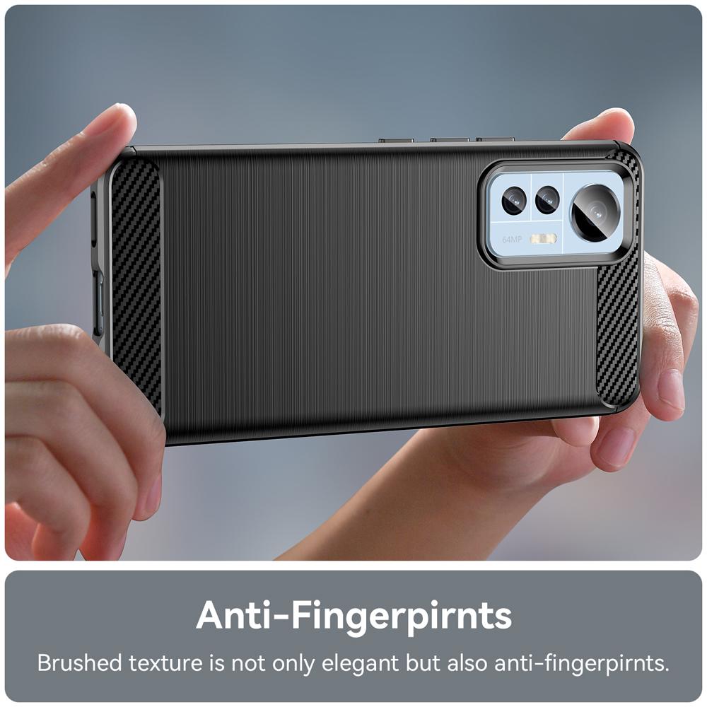 Ốp lưng dành cho Xiaomi 12 Lite 5G ốp silicone mềm Carbone phay xước chống sốc chống vân tay