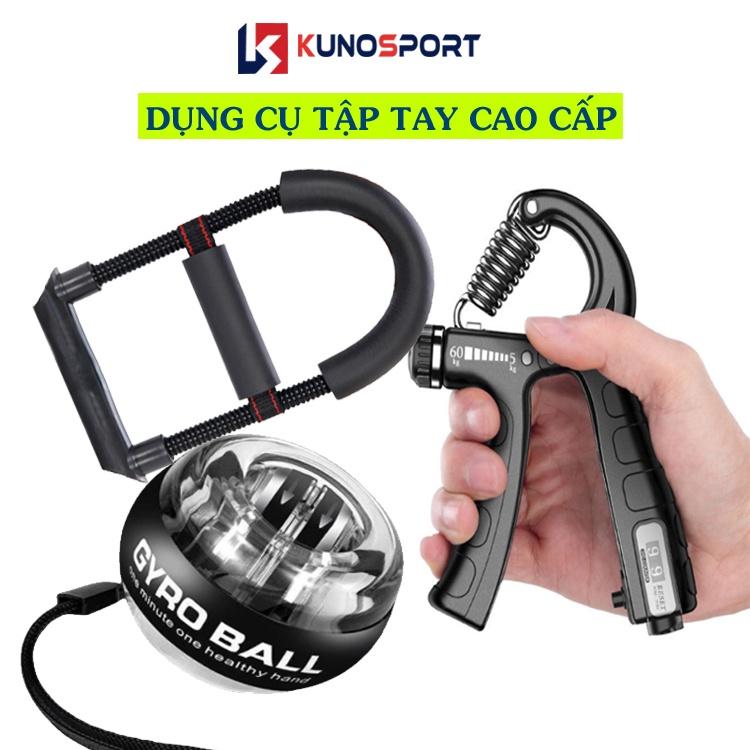 Combo 3 Món Dụng Cụ Tập Tay KUNOSPORT, Kìm Bóp Tay + Bóng Tập Cổ Tay + Lò Xo Tập Tay Chữ U