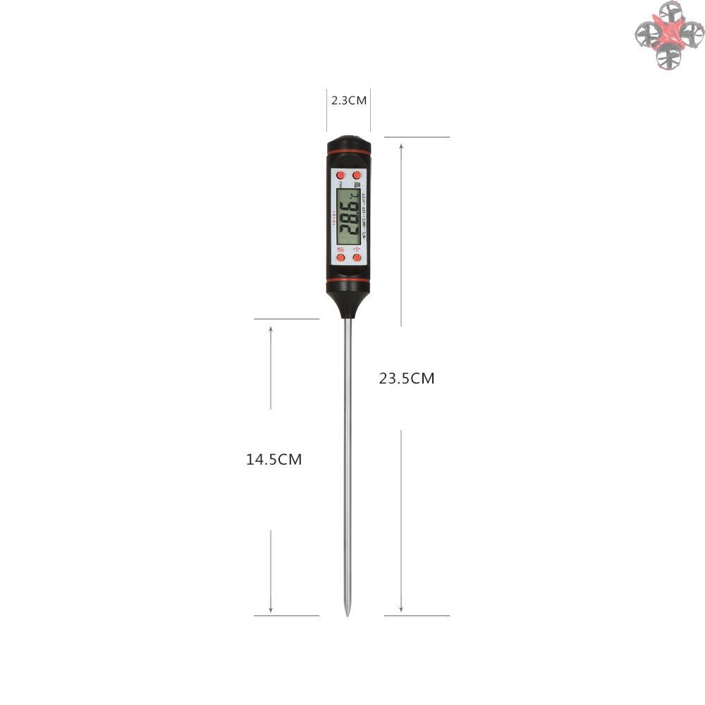 Nhiệt Kế Điện Tử Có Màn Hình Lcd 50 ° C ~ 300 ° C / ° F Tiện Dụng Cho Nhà Bếp